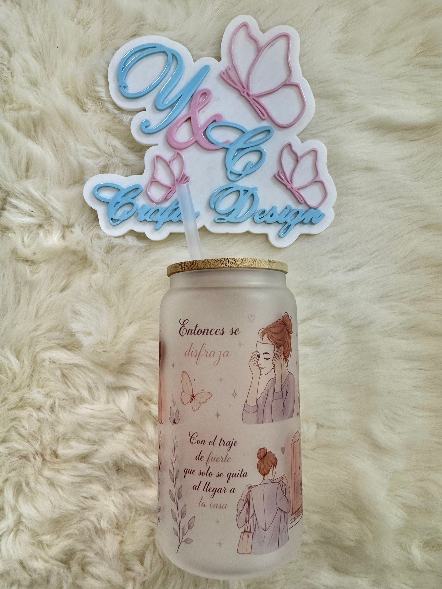 La Niña Que Fui Glass Cup 16oz | Vaso de Cristal