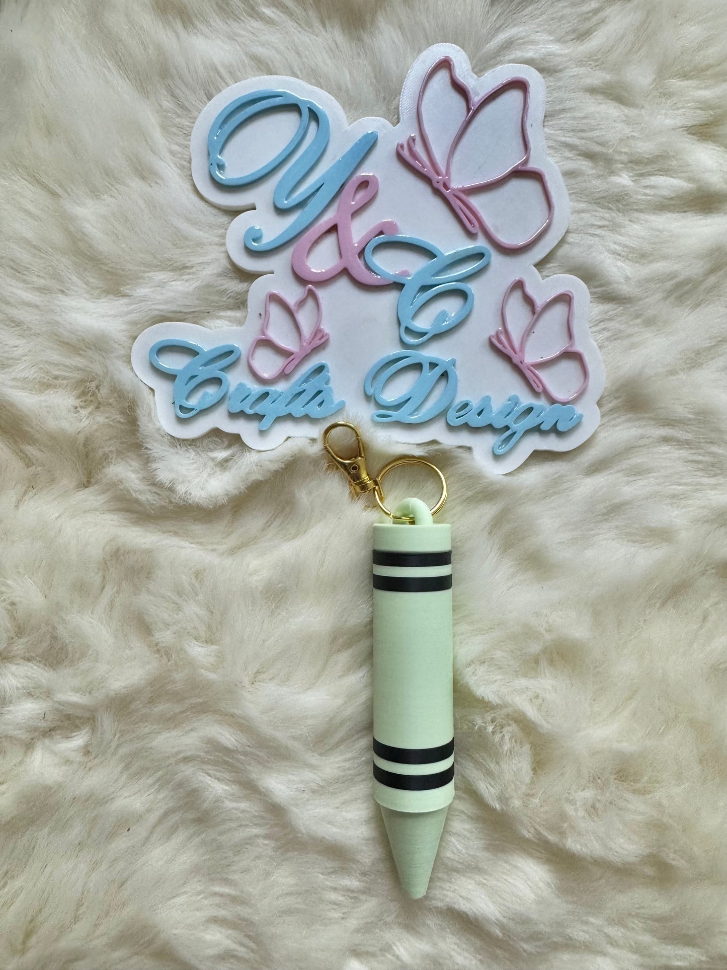 Crayon Lip Balm Holder Keychain | 3D Printed Lip Gloss & Chapstick Holder