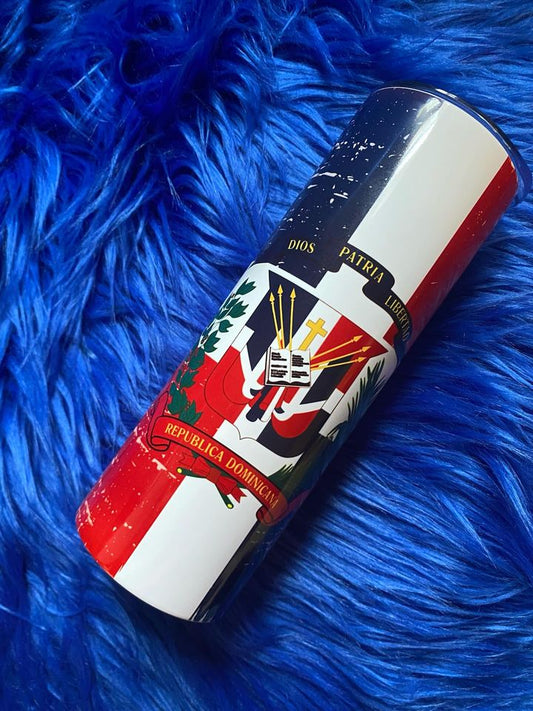 Dominican flag tumbler