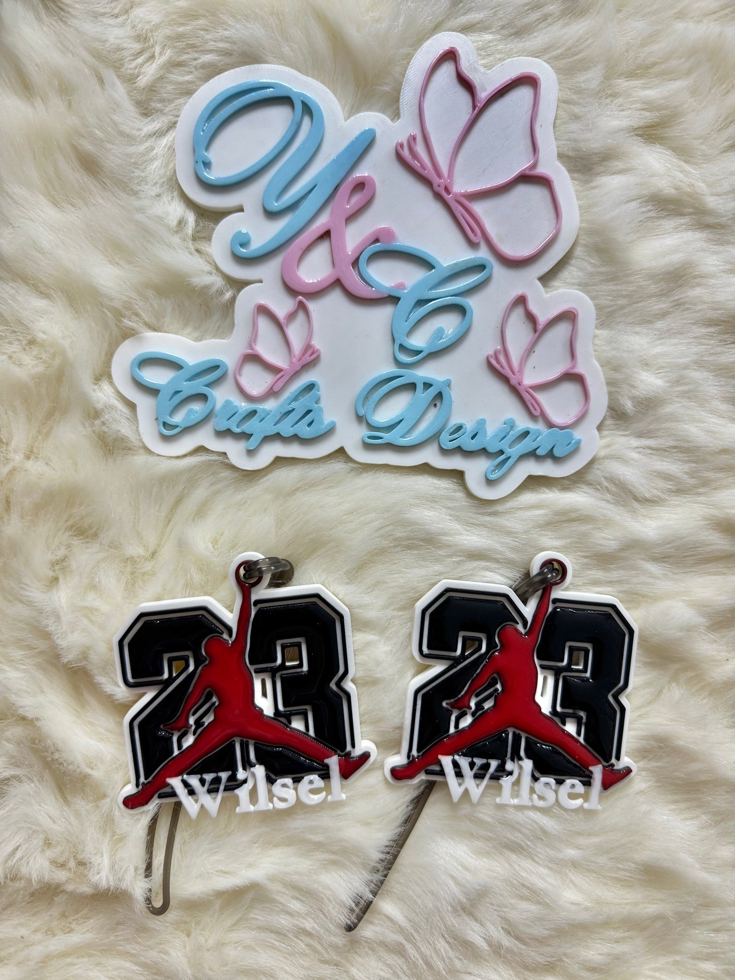 Personalized Backpack & Lunch Bag Name Tags – Custom 3D Tags Set of 2