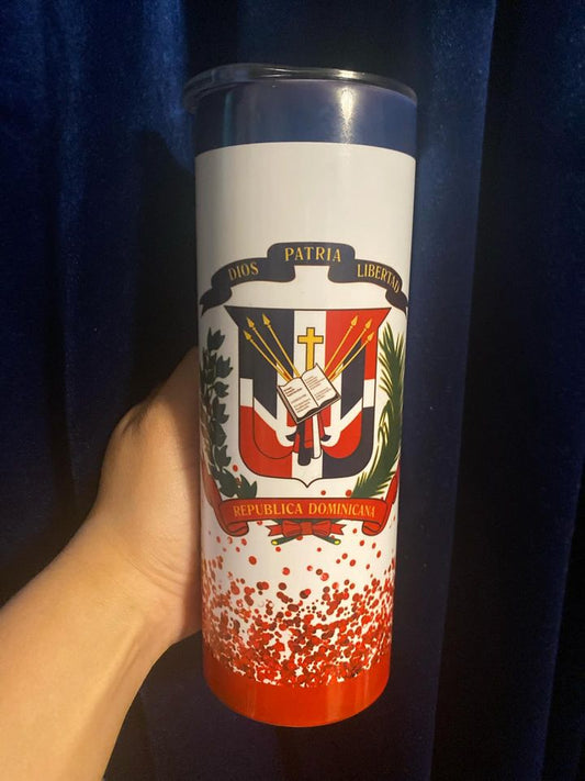 Vaso bandera de República Dominicana