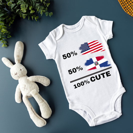 USA AND DOMINICAN MIX ONESIE