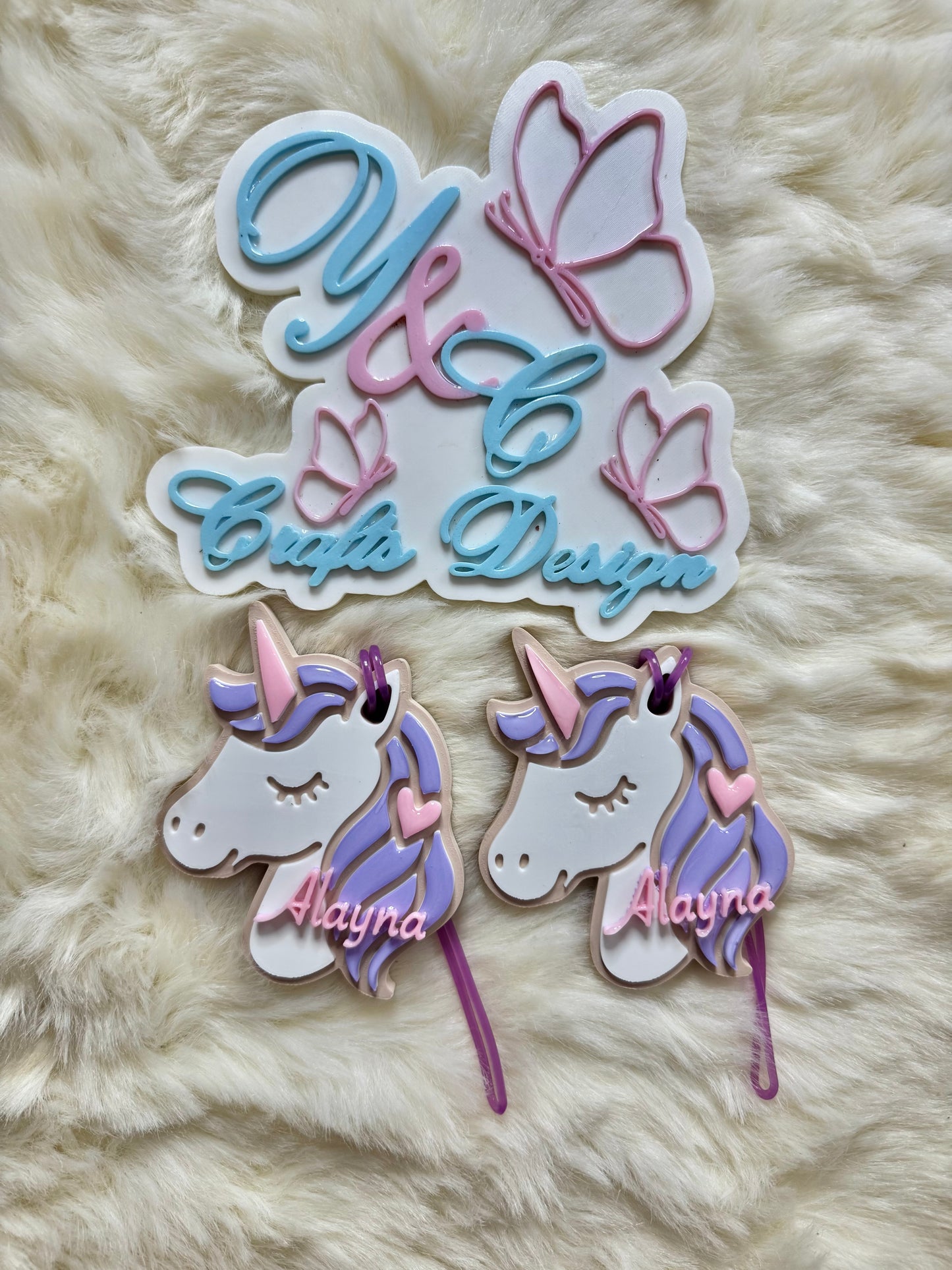 Personalized Backpack & Lunch Bag Name Tags – Custom 3D Tags Set of 2