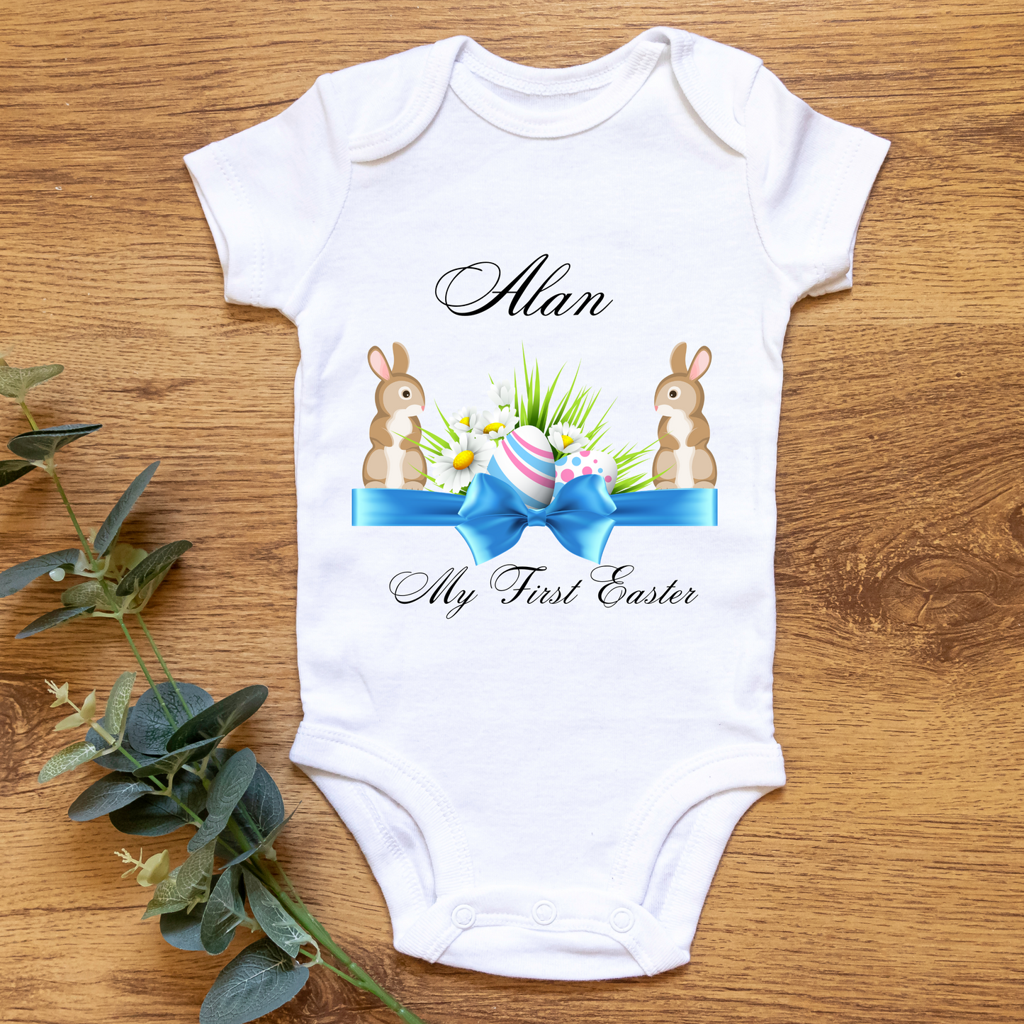 BABY BOY MY FIRST EASTER ONESIE