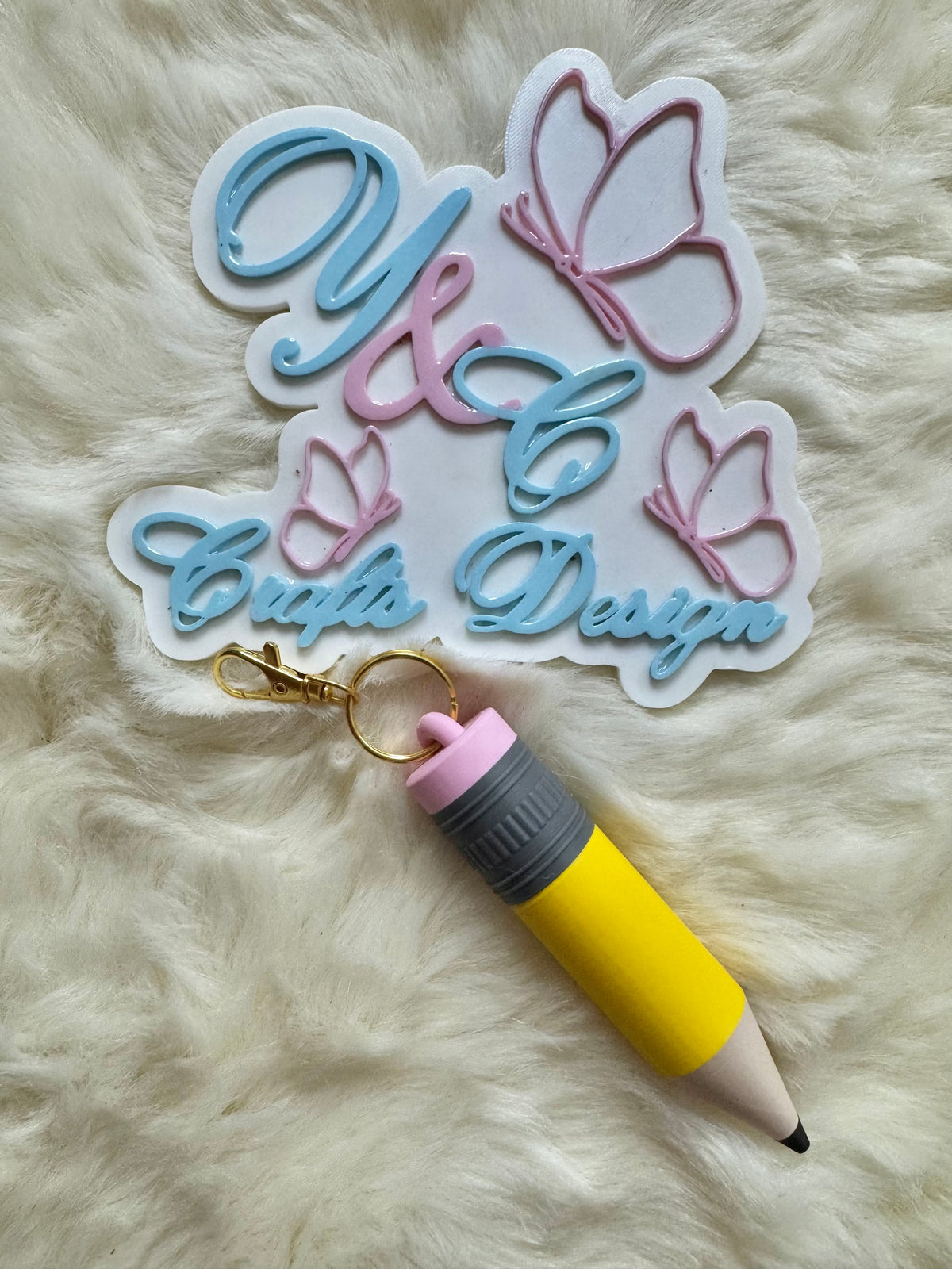 Pencil Lip Balm Holder Keychain | 3D Printed ChapStick Case
