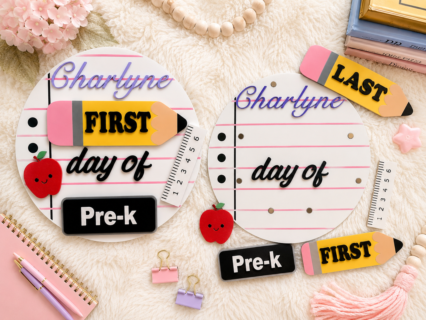 Custom First Day of School Sign for Kids – Personalized Back to School Photo Prop