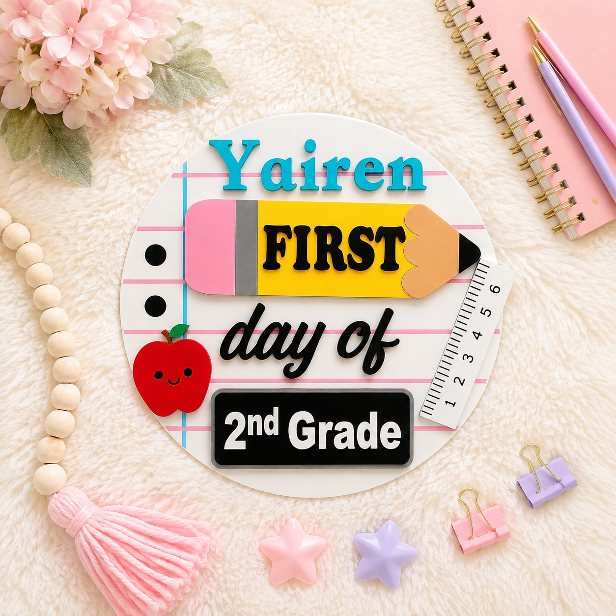 Custom First Day of School Sign for Kids – Personalized Back to School Photo Prop