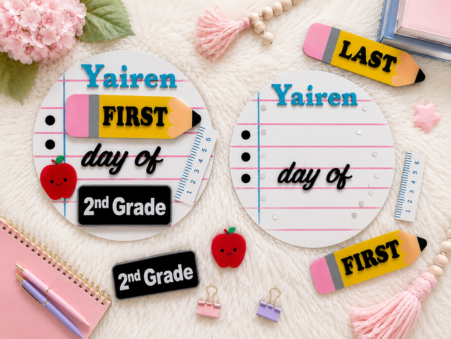 Custom First Day of School Sign for Kids – Personalized Back to School Photo Prop