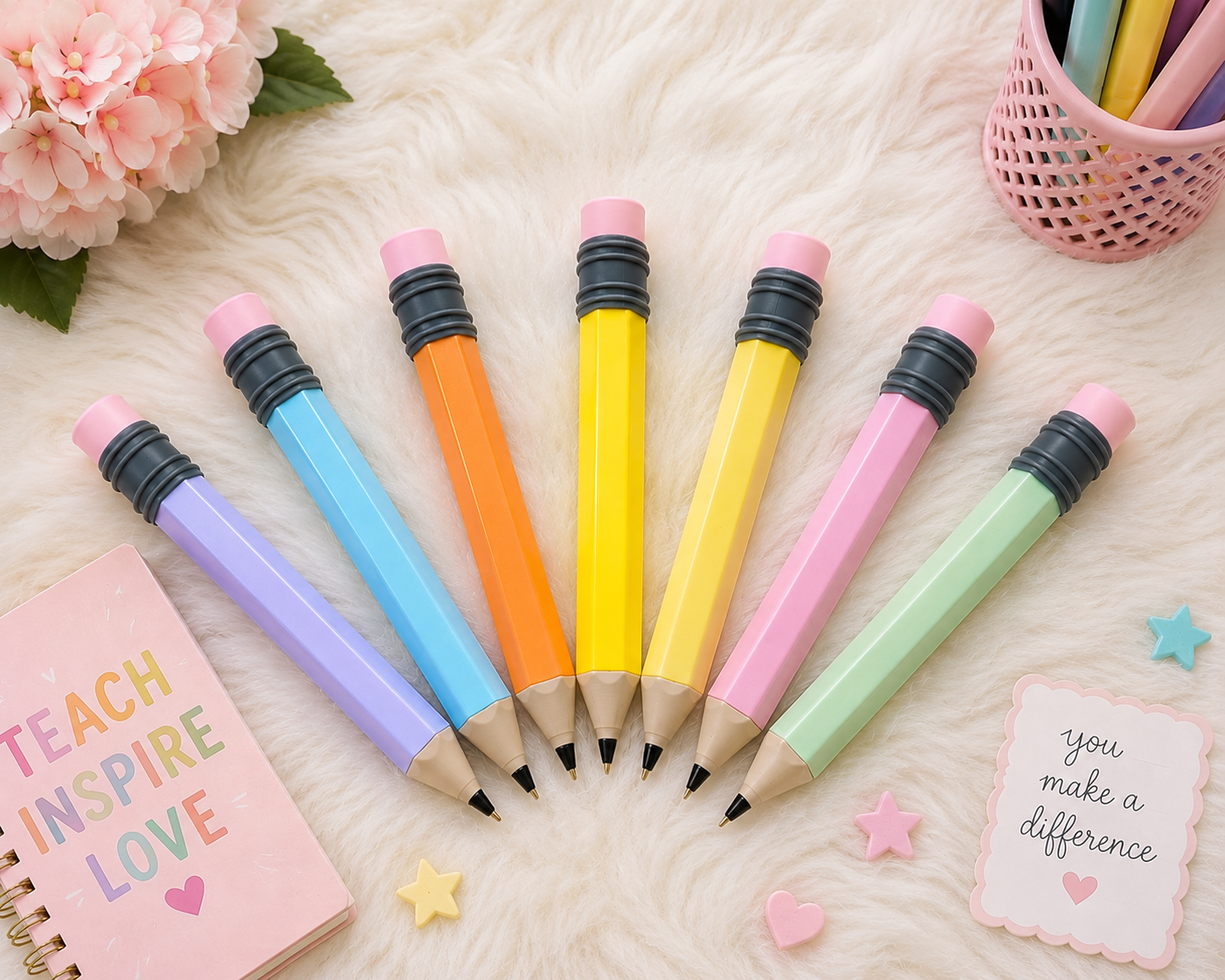 Jumbo Pencil Pen – 3D Printed Pencil-Shaped Pen Back to School