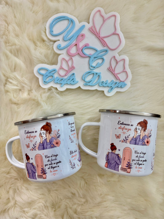 La Niña Que Fui Enamel Mug Set | Set de 2 Jarritos