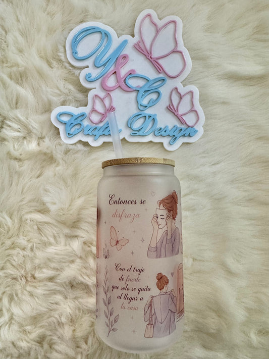 La Niña Que Fui Glass Cup 16oz | Vaso de Cristal