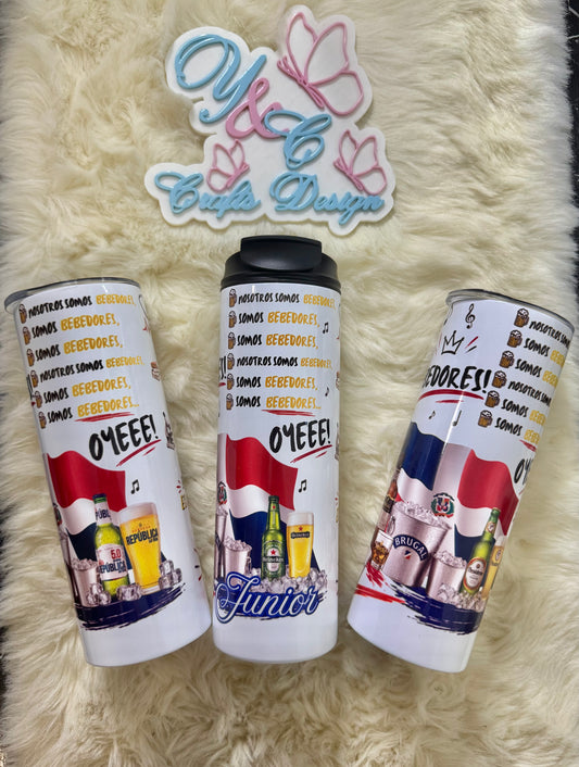 20 oz “Somos Bebedores” Tumbler | Dominican Summer Edition 🇩🇴🍻