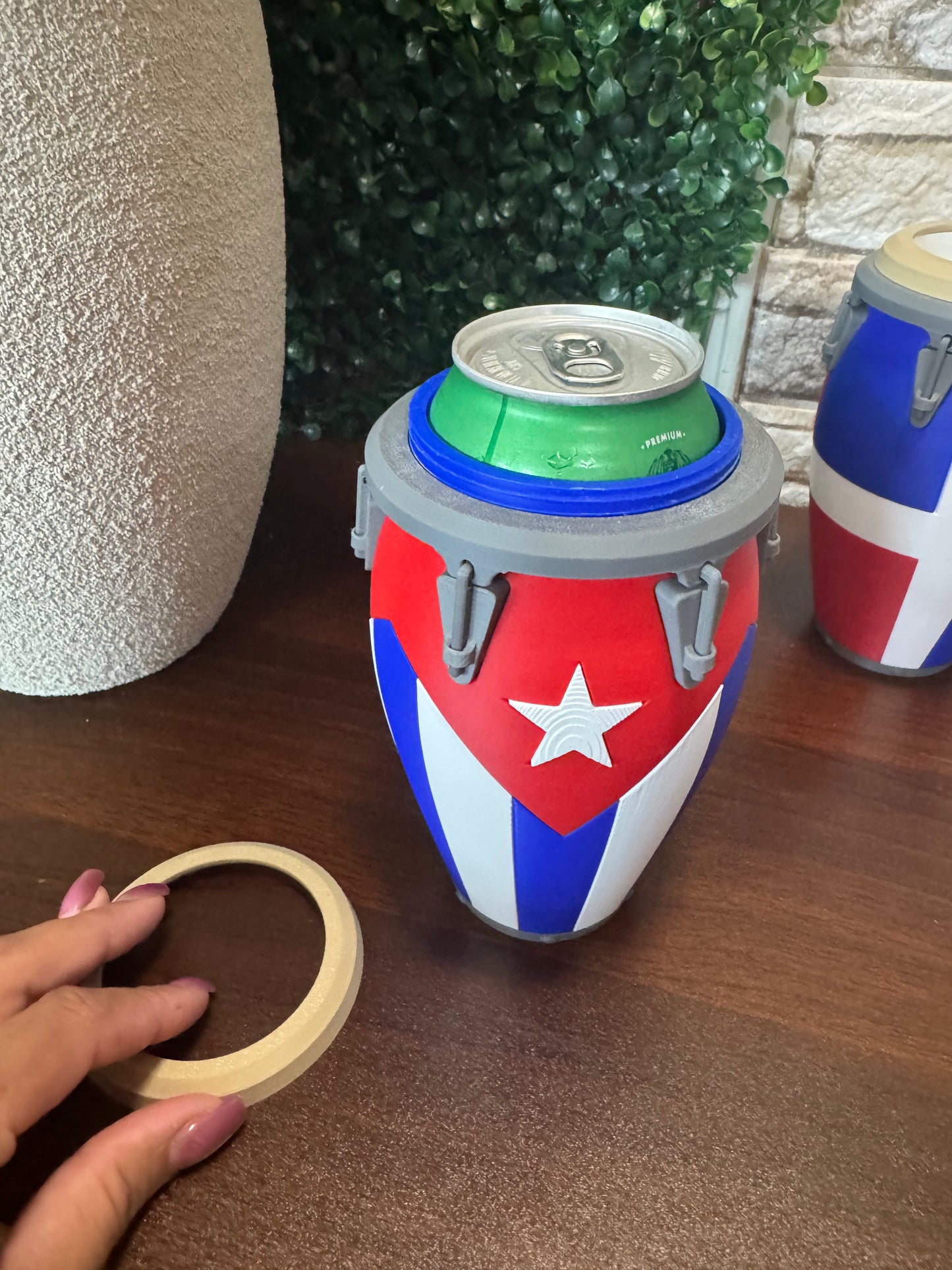 Caribbean Conga Can Holder 12 oz Puerto Rico, Cuba & Dominican Republic