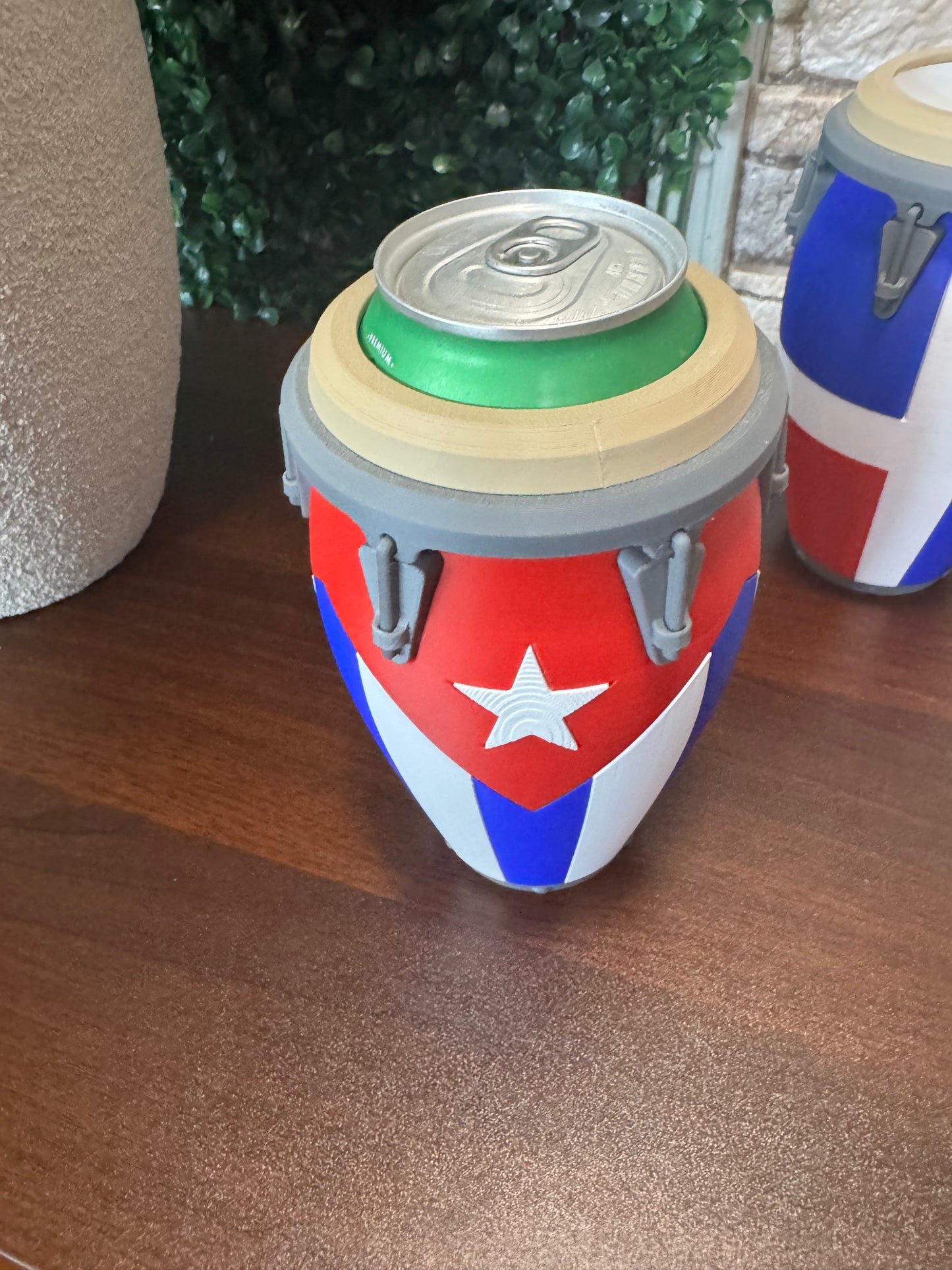 Caribbean Conga Can Holder 12 oz Puerto Rico, Cuba & Dominican Republic