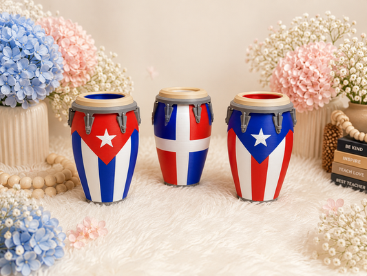 Caribbean Conga Can Holder 12 oz Puerto Rico, Cuba & Dominican Republic