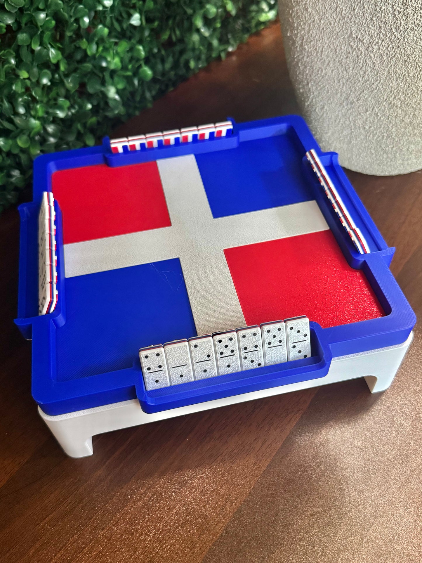 Dominican Republic Mini Domino Table & 28 Dominoes | 3D Printed 🇩🇴