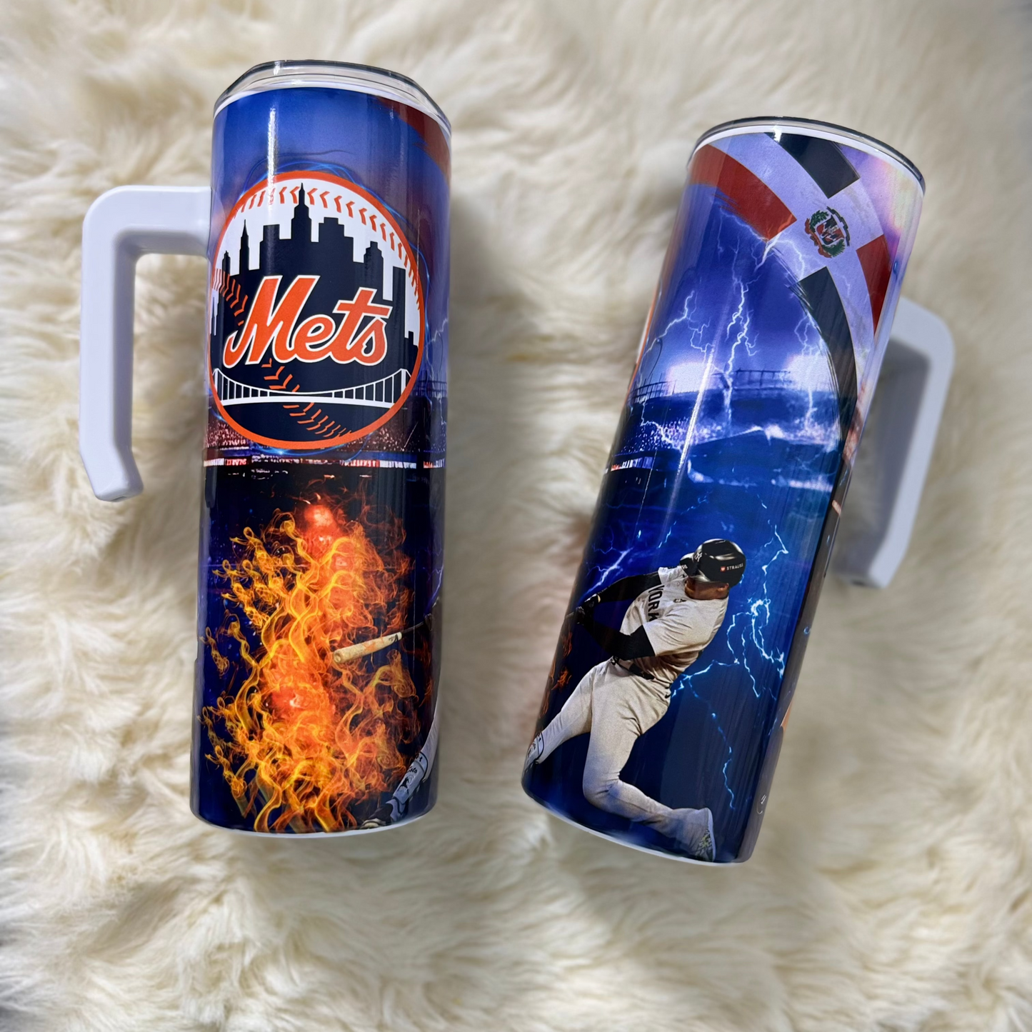 Exclusive Juan Soto Tumbler – New York Mets with Handle (Special Signed Edition)