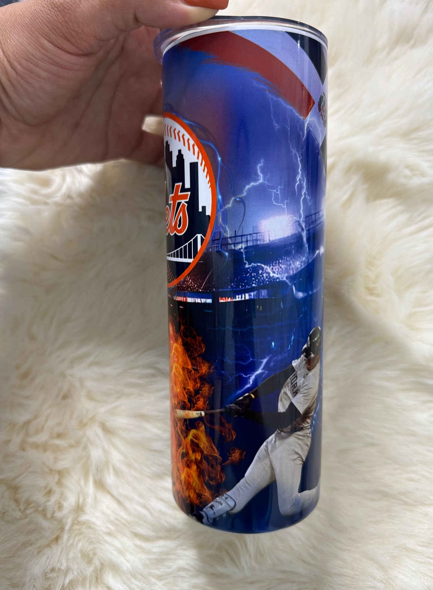 Exclusive Juan Soto Tumbler – New York Mets with Handle (Special Signed Edition)