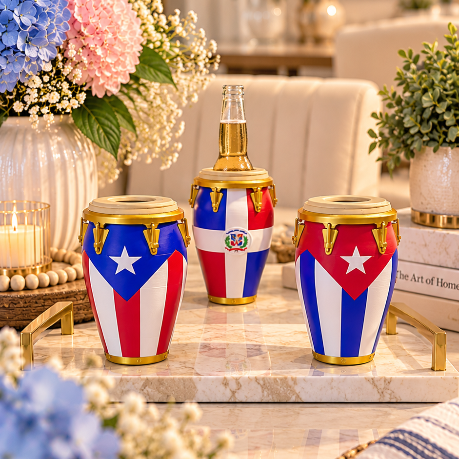 Conga Beer Bottle Holder | Dominican Republic, Puerto Rico & Cuba | 3D Printed
