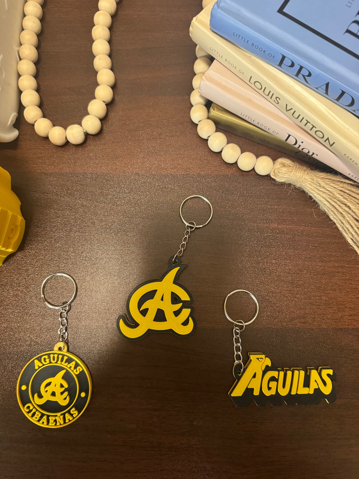Dominican Baseball Keychain – Licey & Águilas Cibaeñas | 3D