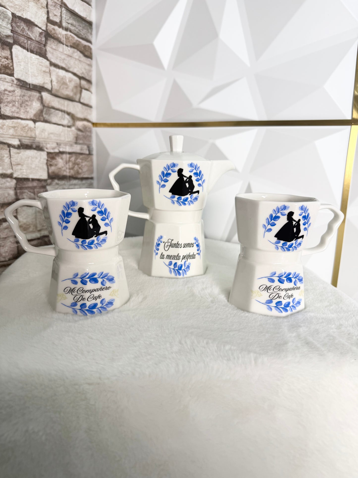 Valentine’s Day Greca Mug Set – Romantic Coffee Gift for Couples