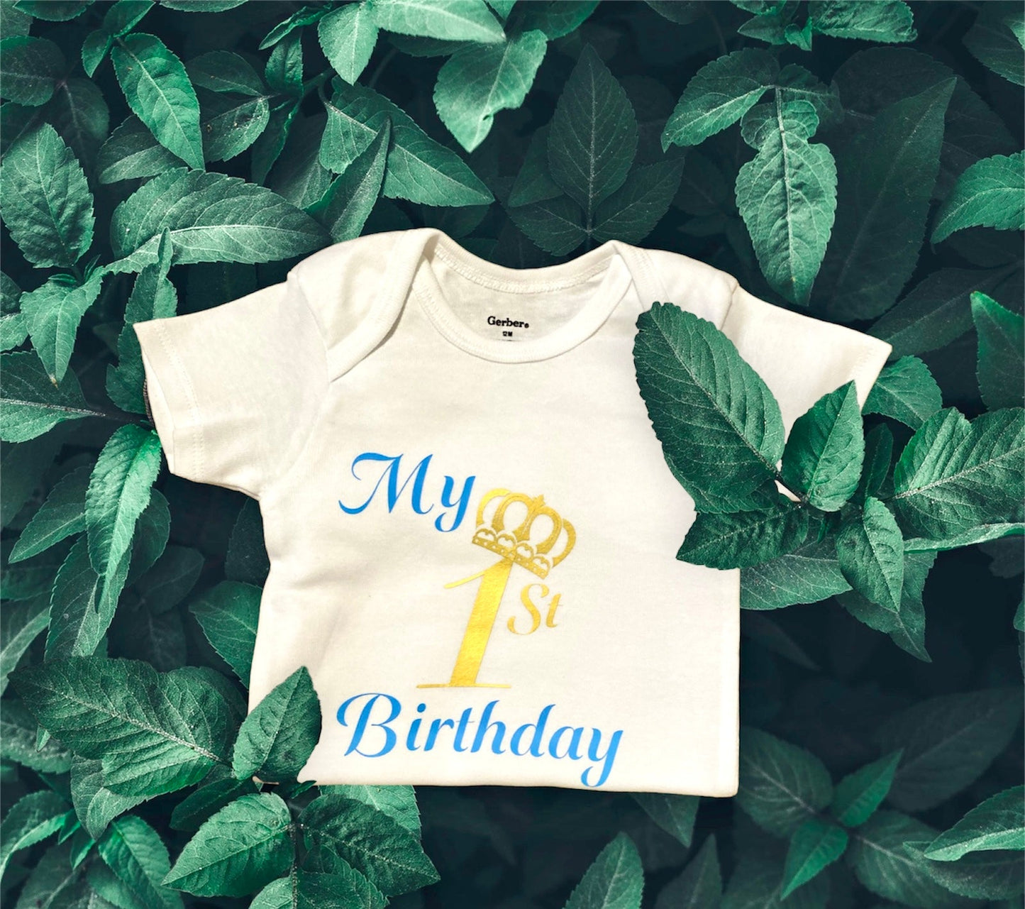 BABY BOY FIRST BIRTHDAY ONESIE