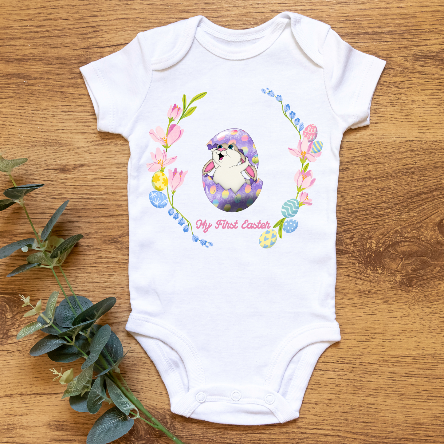 BABY GIRL EASTER ONESIE